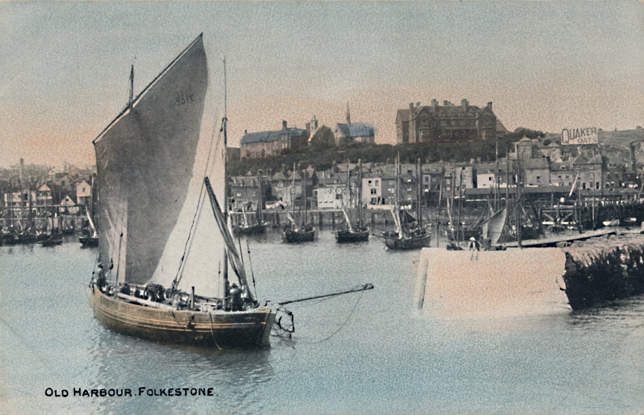 Oude Haven. Folkestone, eind 19e-begin 20e eeuw door Unbekannt
