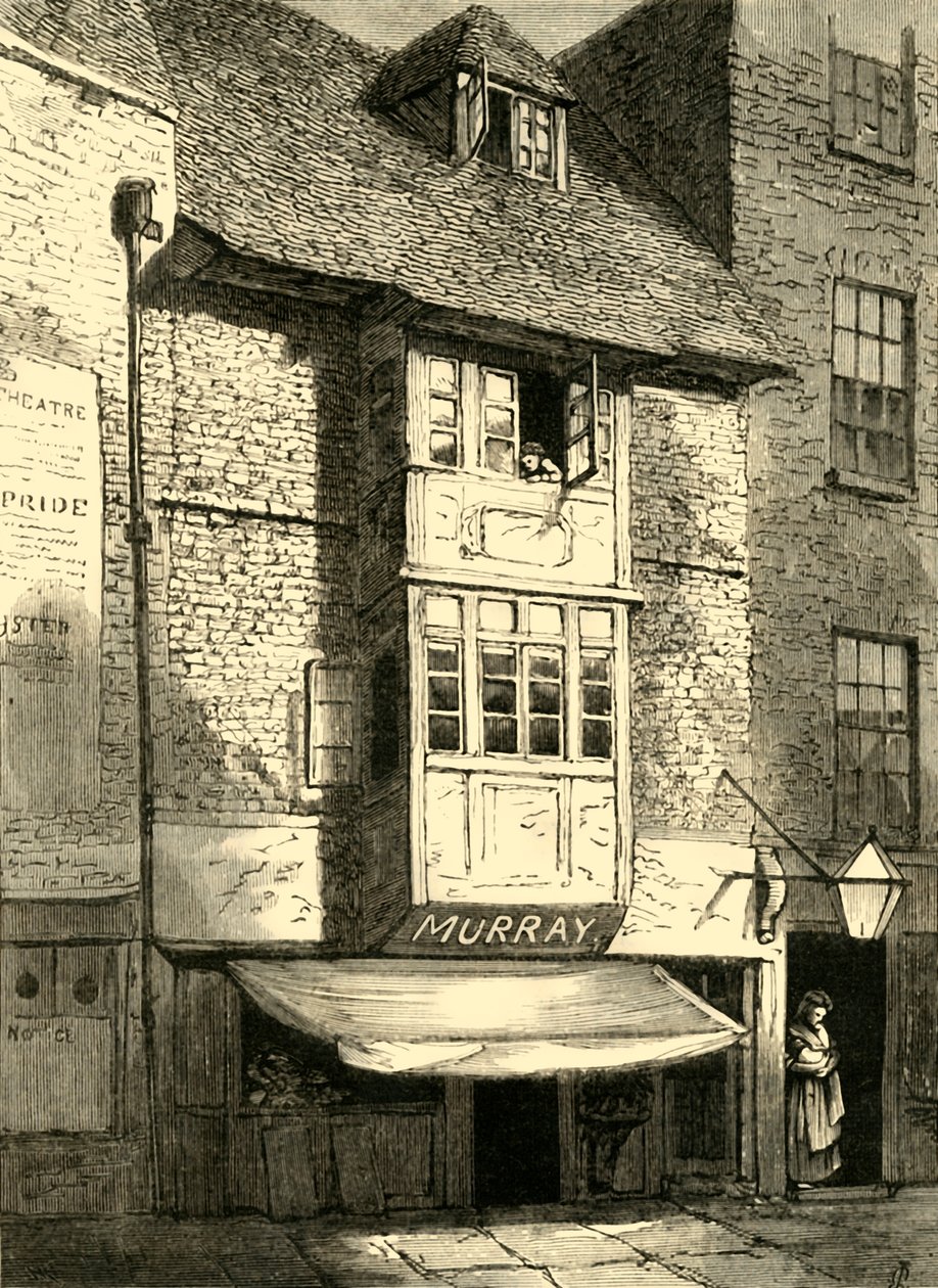 Oude huizen in Wych Street, 1881 door Unbekannt