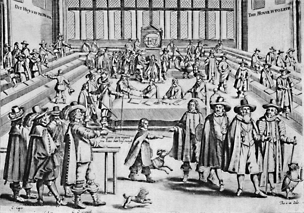 Oliver Cromwell die het Lange Parlement Ontbindt, 1653 door Unbekannt