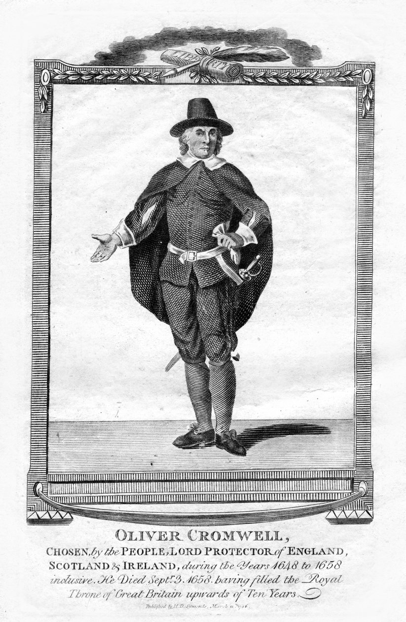 Oliver Cromwell, Engelse militaire leider en politicus, 1706 door Unbekannt