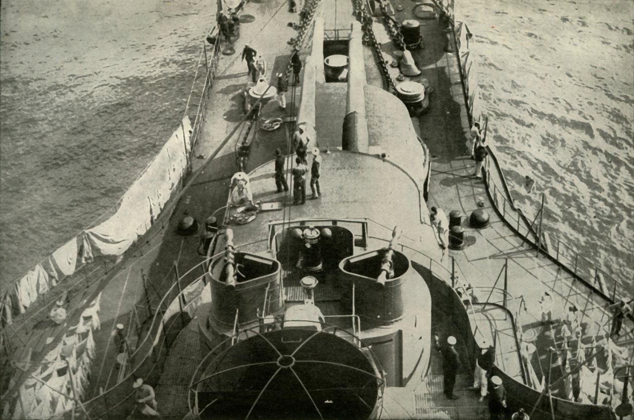 Aan boord van een Franse Dreadnought, 1919 door Unbekannt