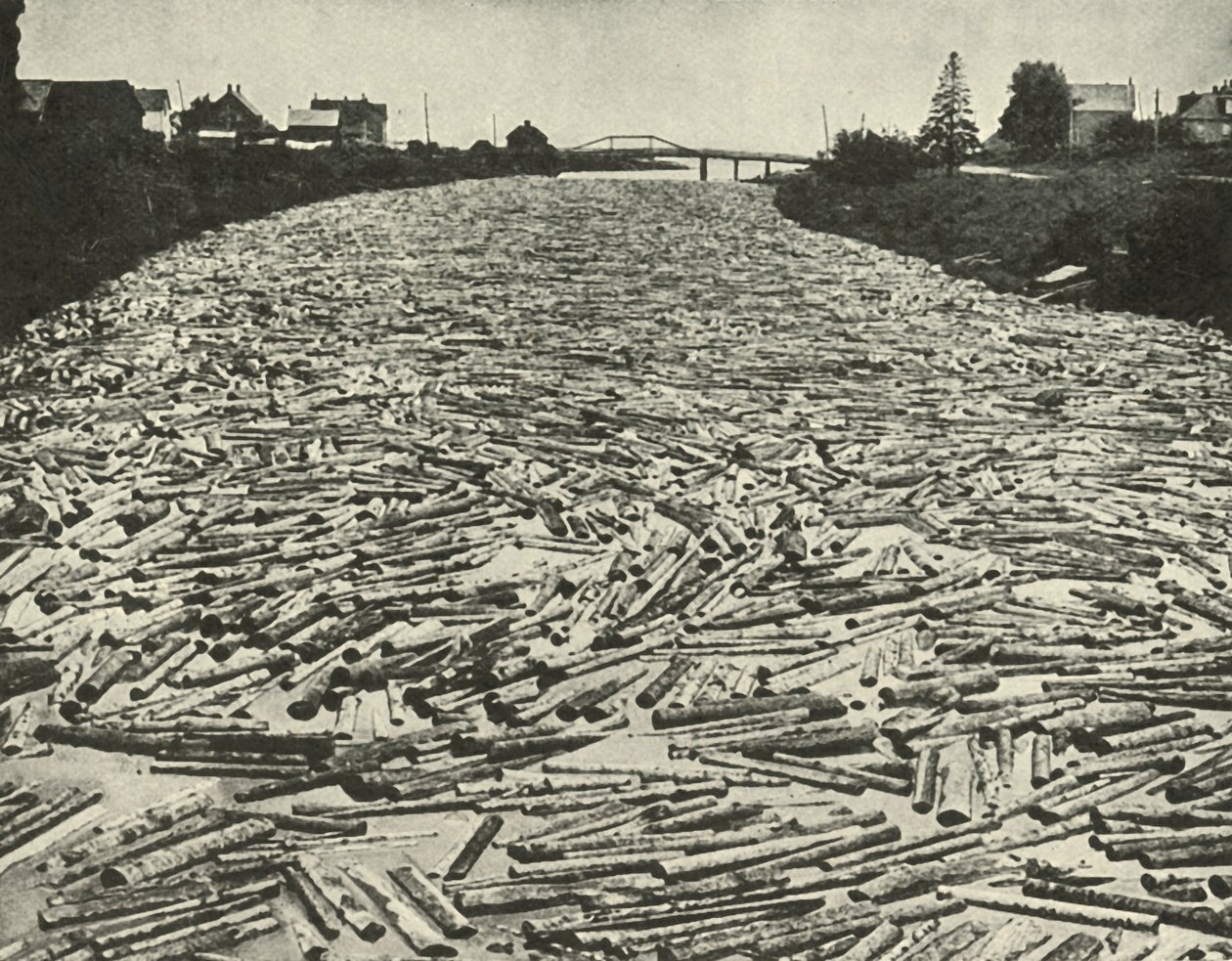 Op weg naar de zagerijen, ca. 1948 door Unbekannt