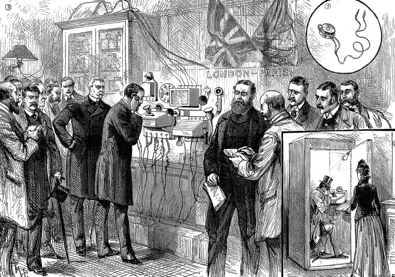 Opening van de Anglo-Franse telefoonlijn, 1891 door Unbekannt