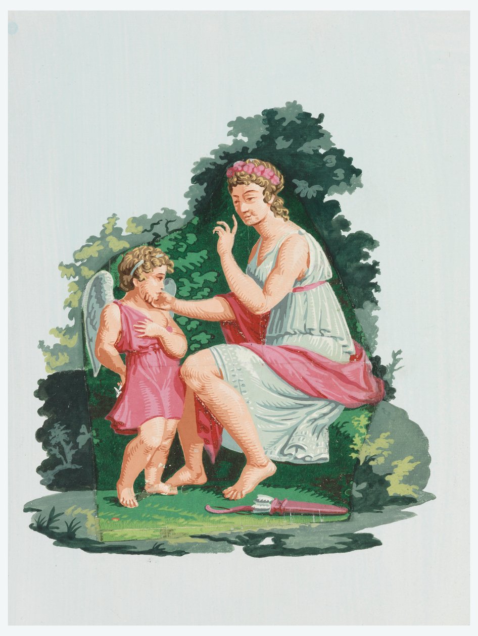 Ornament, Venus Waarschuwt Cupido door Unbekannt