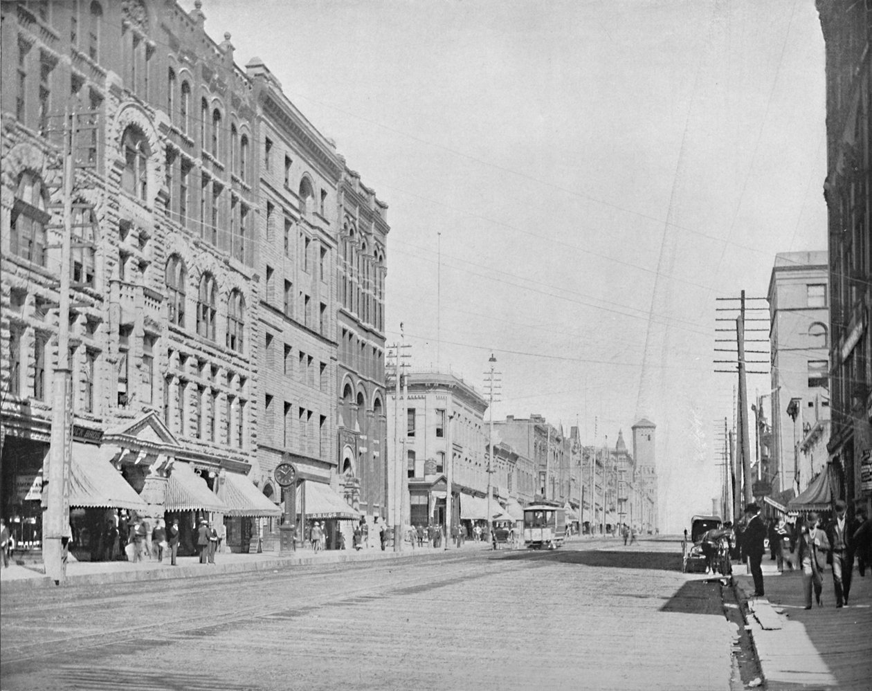 Pacific Avenue, Tacoma, Washington, ca. 1897 door Unbekannt