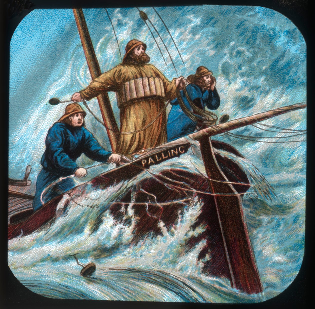 Palling Boot: Het werpen van de reddingslijn, c1900 door Unbekannt