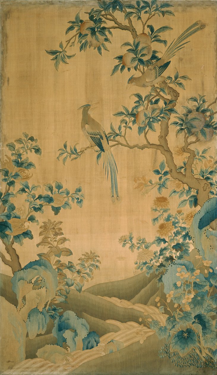 Paneel meubelstof, China, Qing-dynastie 1644-1911, 1750-1800 door Unbekannt