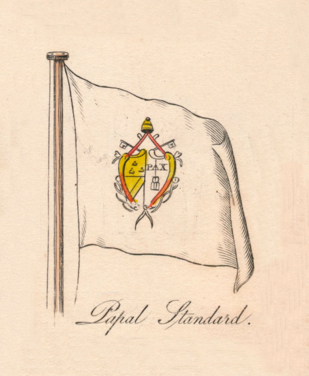 Pauselijke standaard, 1838 door Unbekannt