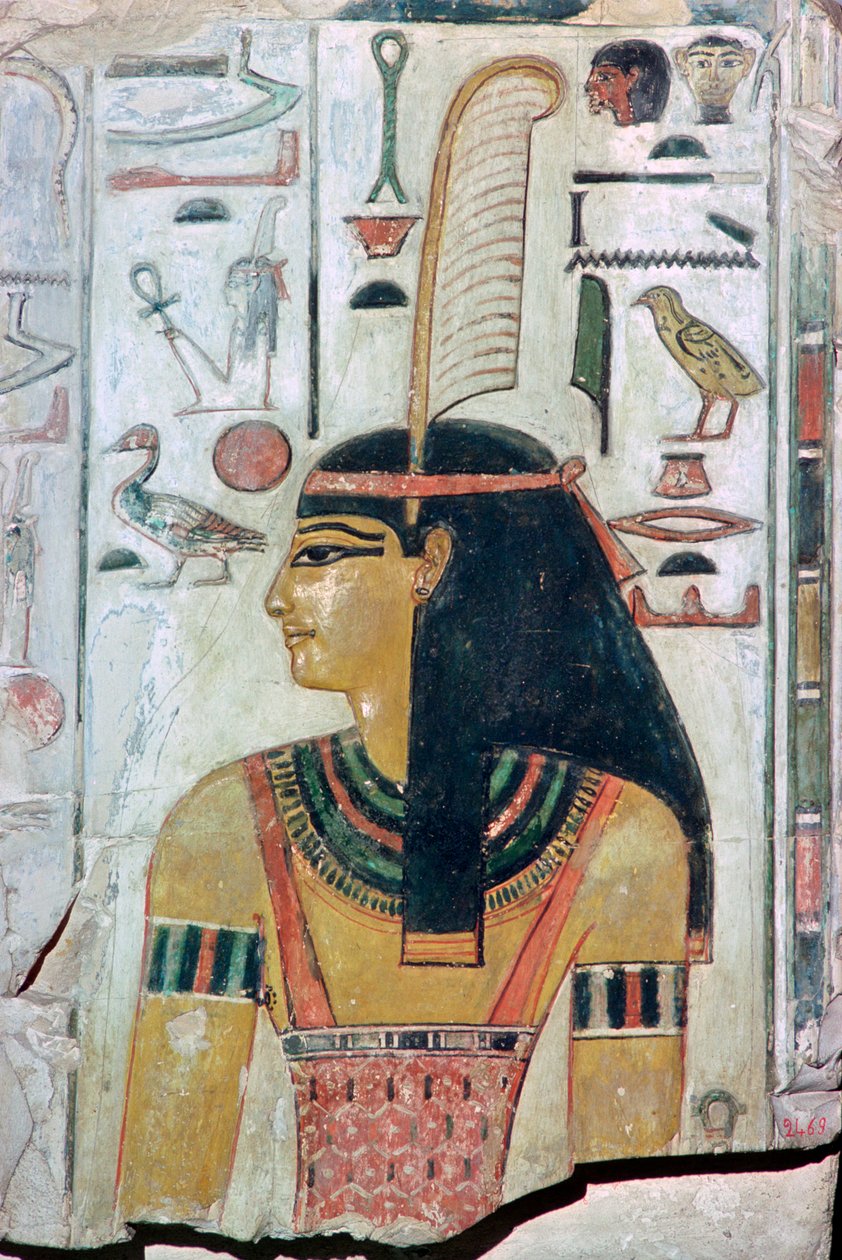 Papyrus afbeelding van de godin Maat door Unbekannt