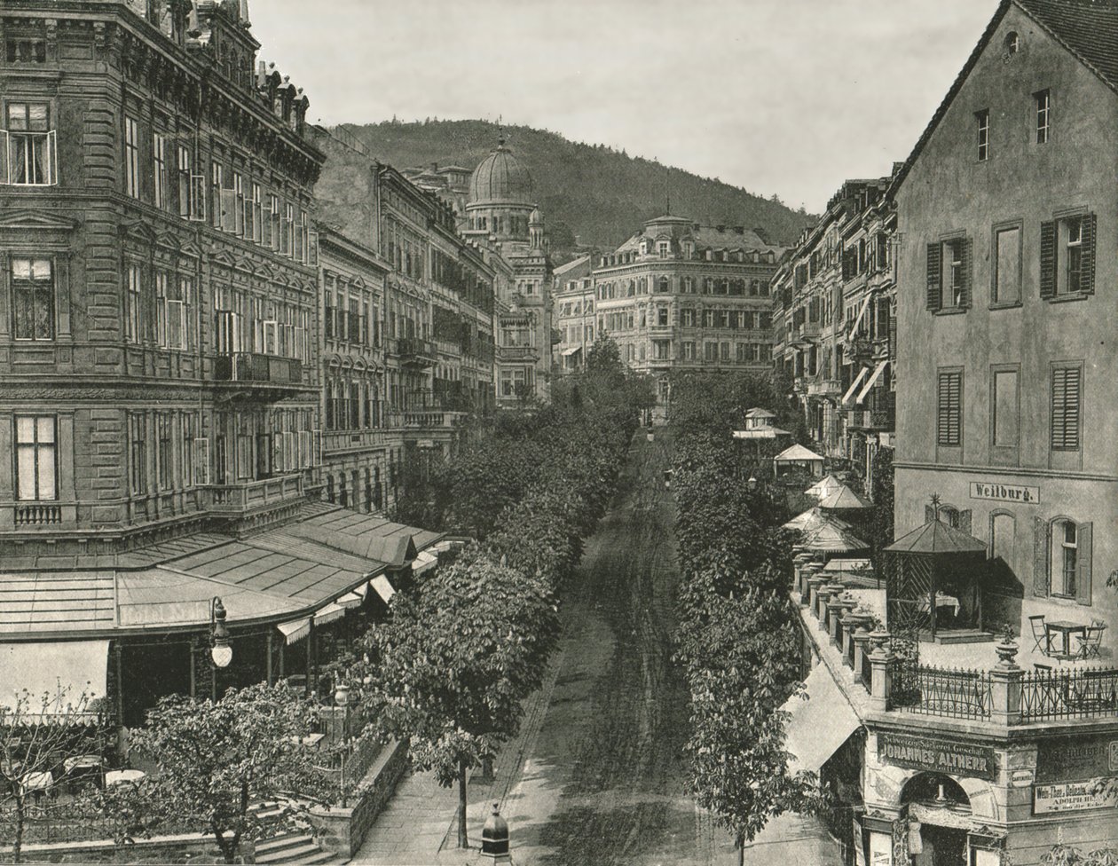 Parkstrasse, Karlsbad, Tsjechoslowakije, 1895 door Unbekannt