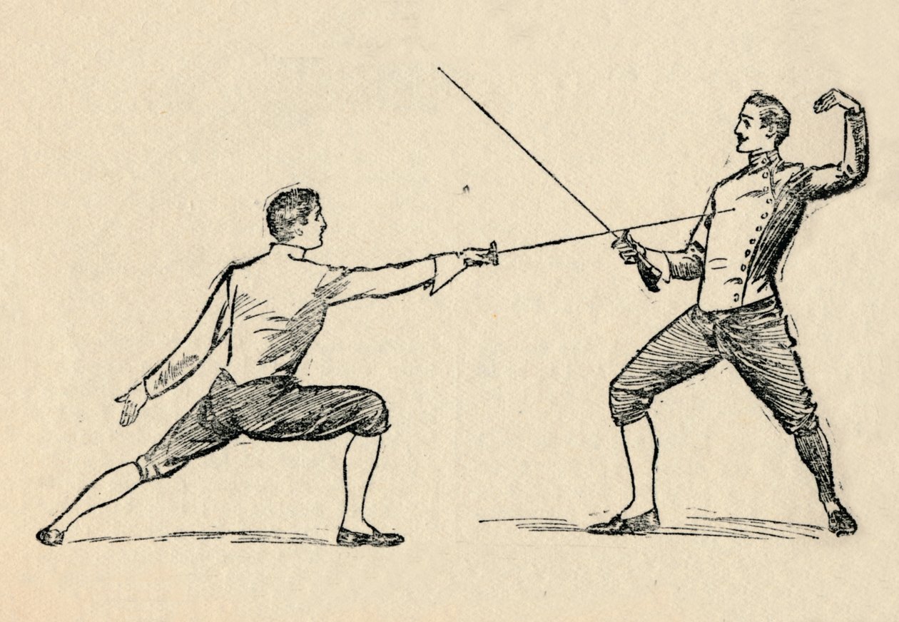 Parry in Tierce - Schermen, 1912 door Unbekannt