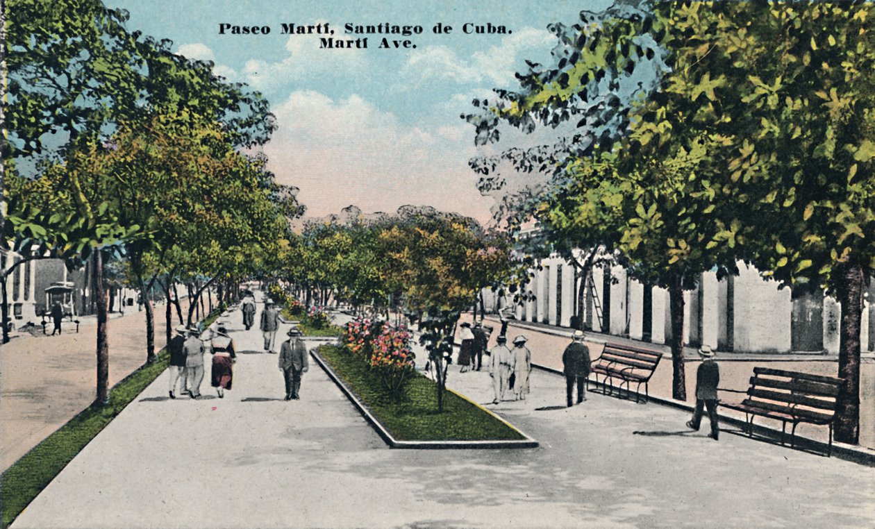 Paseo Martí, Santiago de Cuba, ca. 1910 door Unbekannt