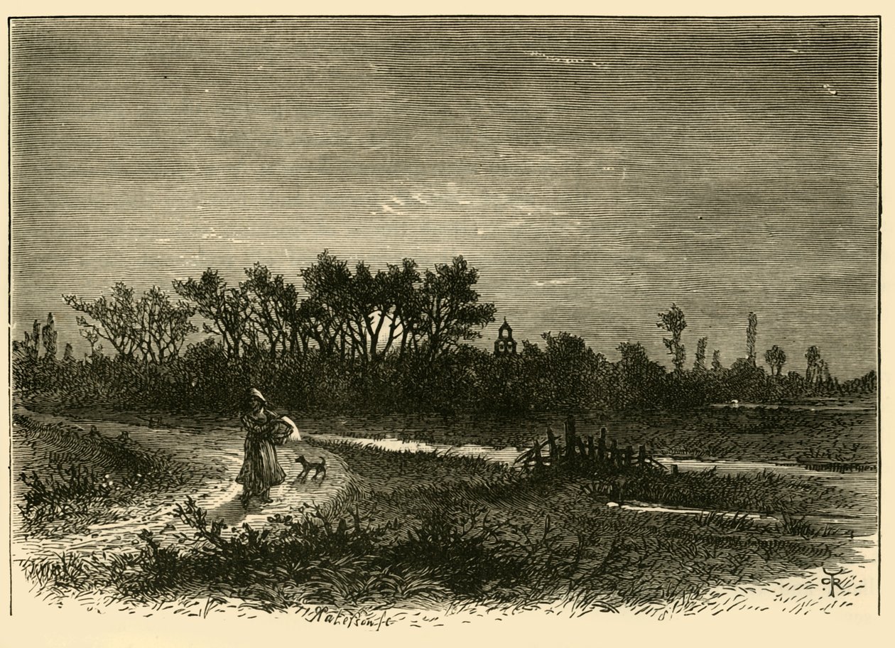 Peakirk, vanaf de snede, 1898 door Unbekannt