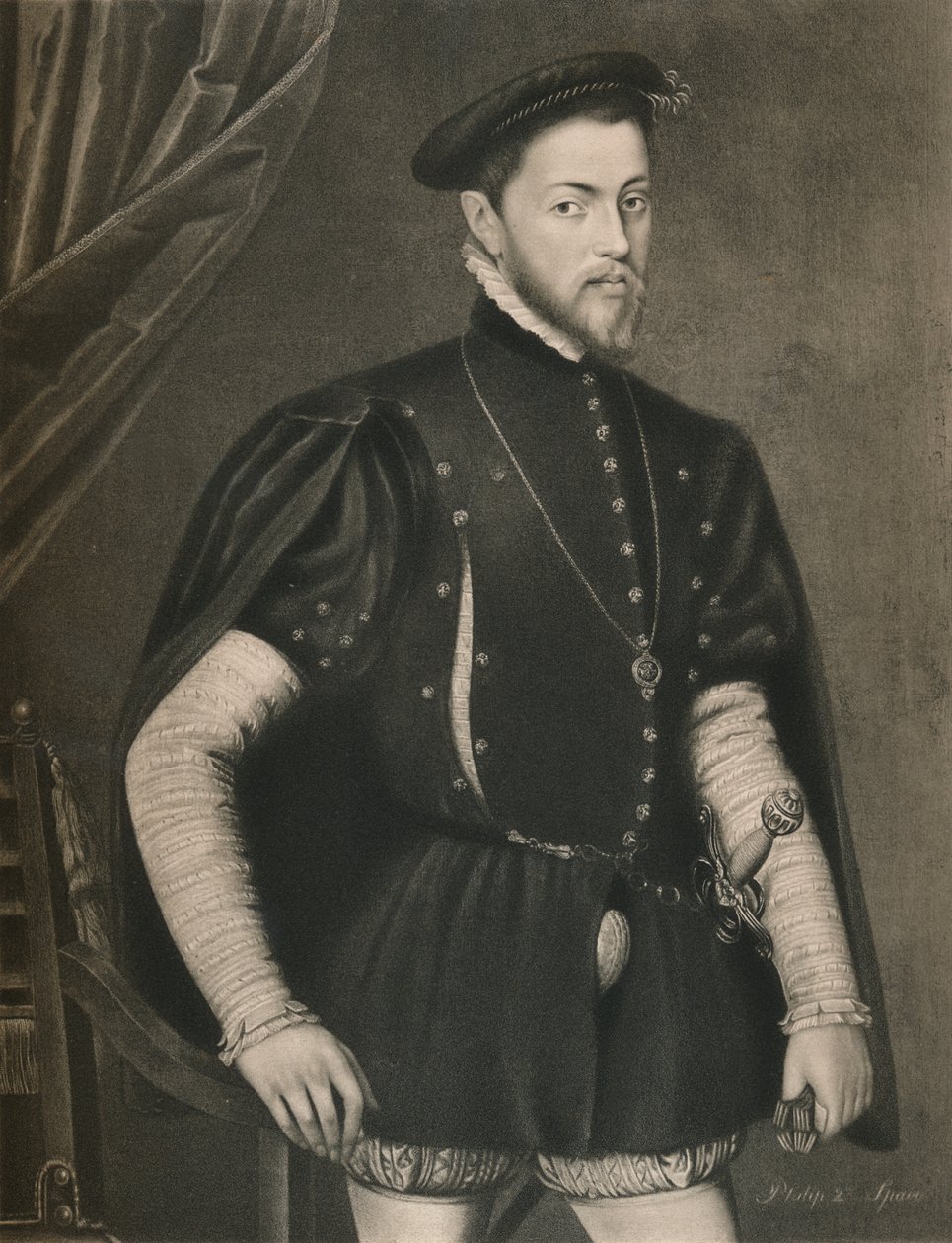 Filips II van Spanje, 16e eeuw, 1904 door Unbekannt