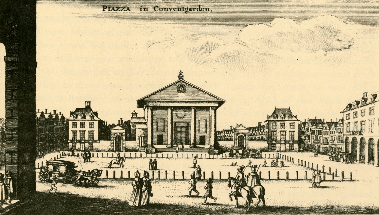 Piazza in Covent Garden, 18e eeuw, 1925 door Unbekannt