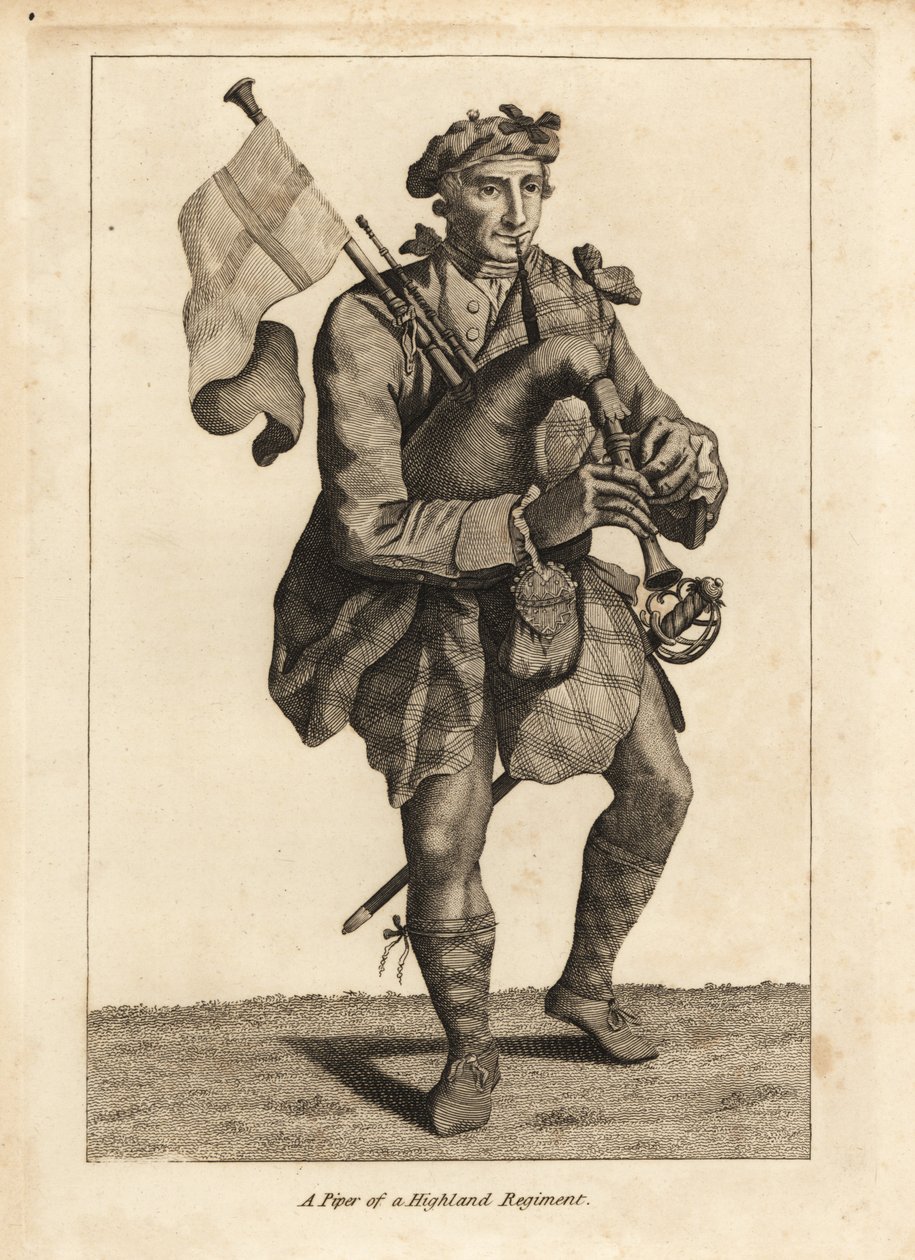 Pijper van een Hooglandregiment door Unbekannt