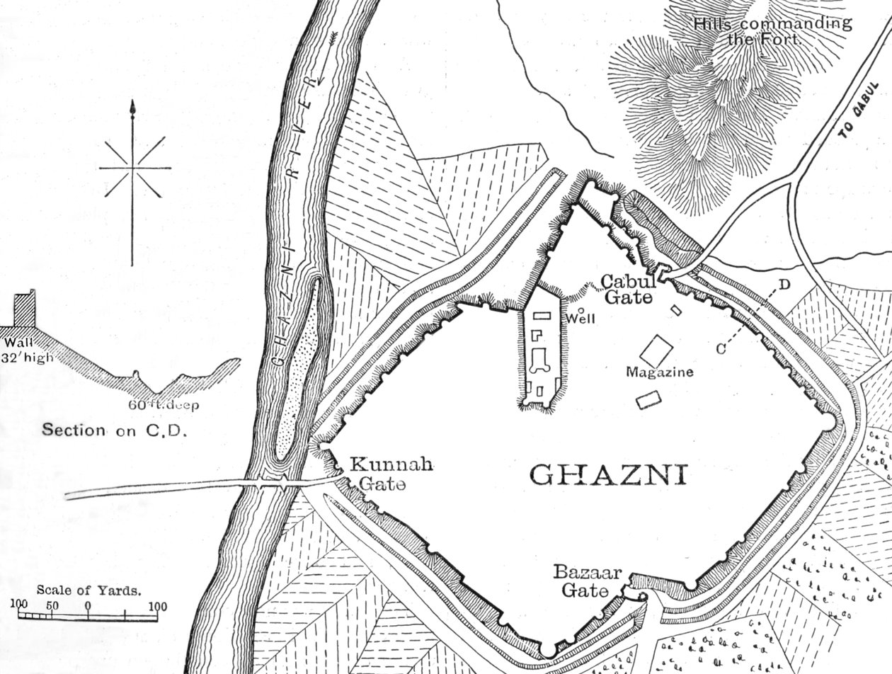 Plan van Ghazni door Unbekannt