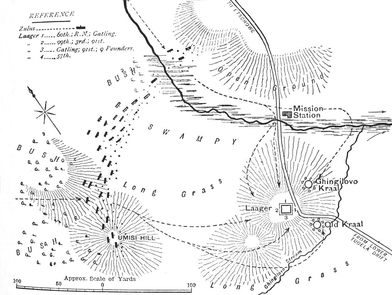 Plan van de Slag bij Ghingilovo, ca. 1880 door Unbekannt
