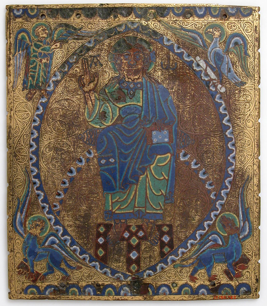 Plaquette van Christus in Majesteit, Frans, 12e-13e eeuw door Unbekannt