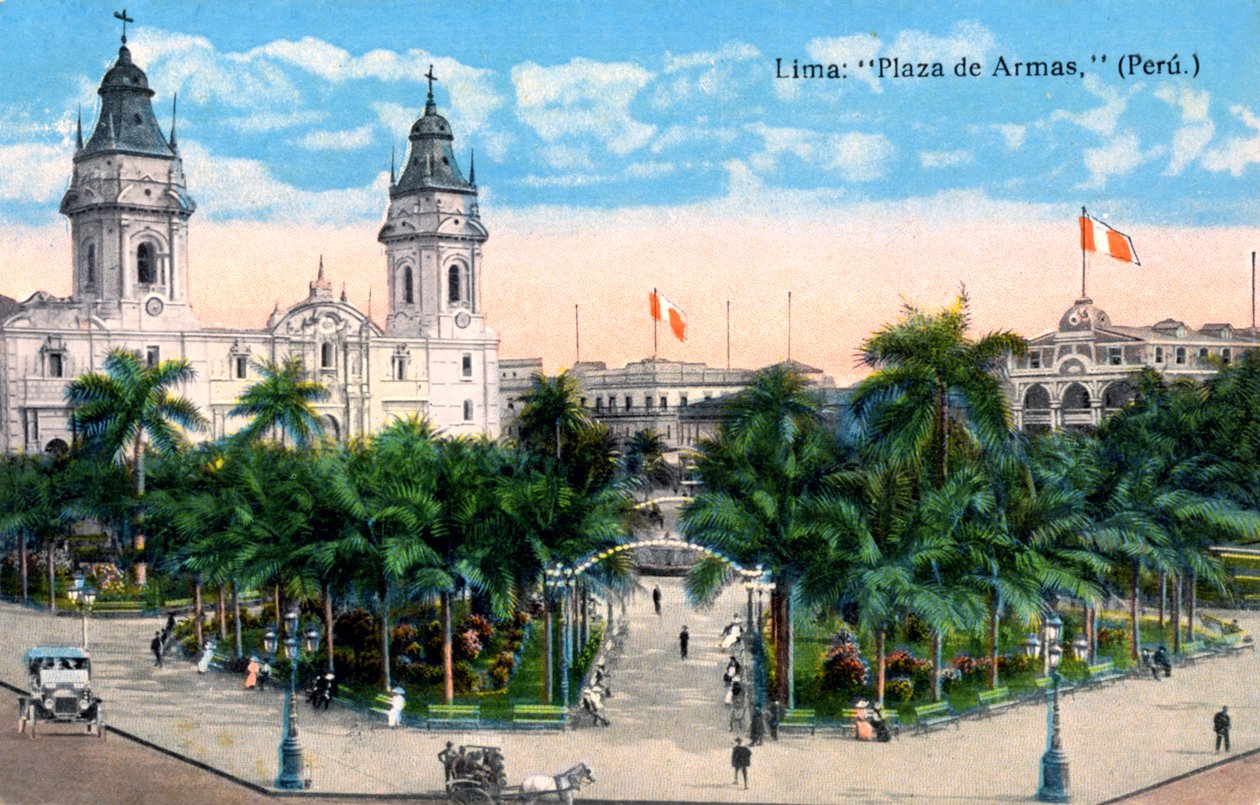 Plaza de Armas, Lima, Peru, begin 20e eeuw door Unbekannt
