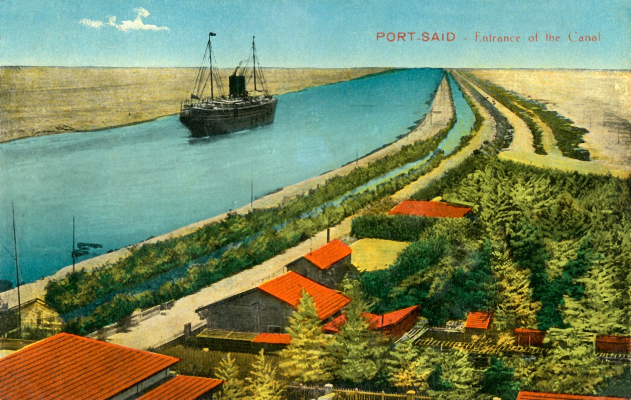 Port-Said - Ingang van het Kanaal door Unbekannt
