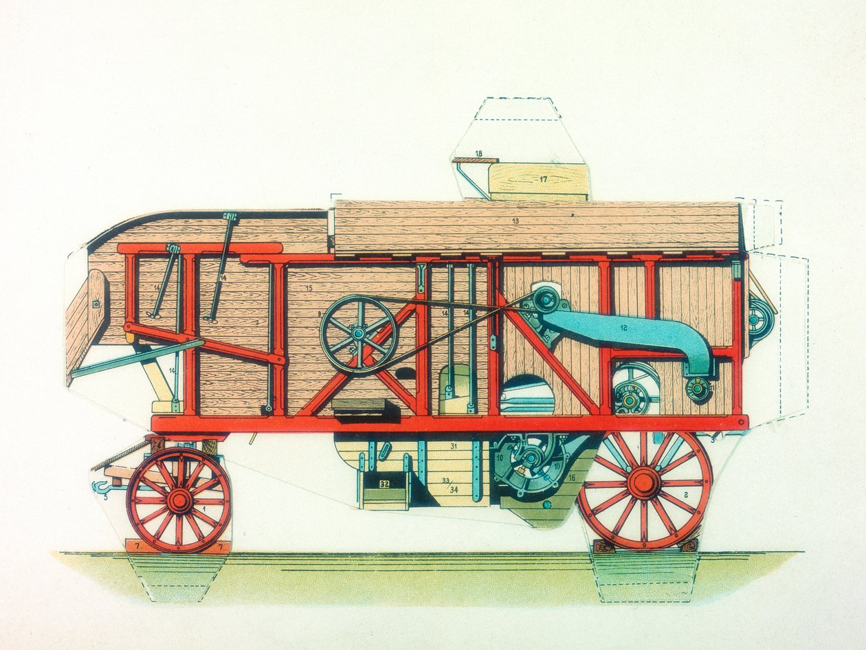Draagbare dorsmachine, c1910 door Unbekannt