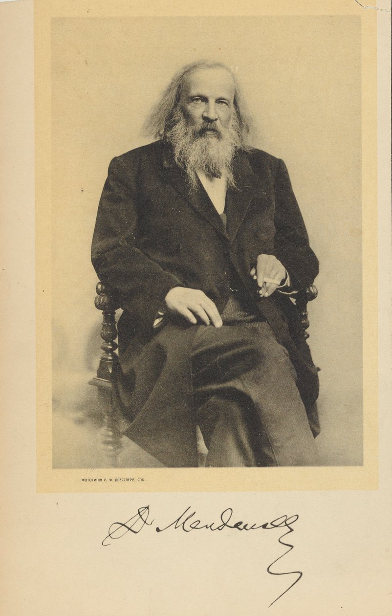 Portret van Dmitri Mendeleev, ca. 1900 door Unbekannt