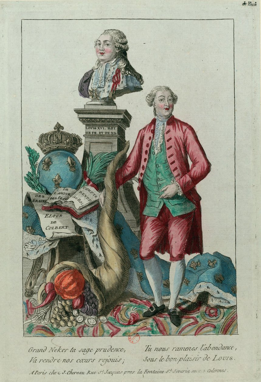 Portret van Jacques Necker 1732-1804, 1781 door Unbekannt