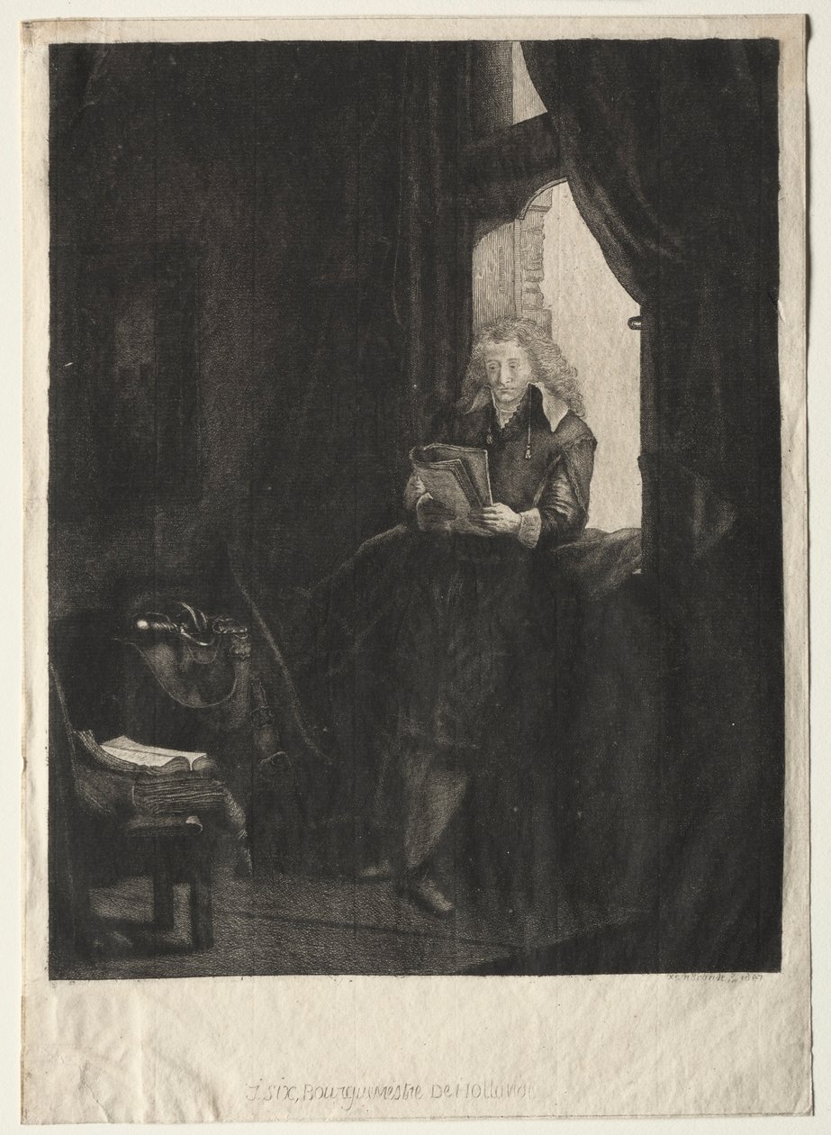 Portret van Jan Six door Unbekannt
