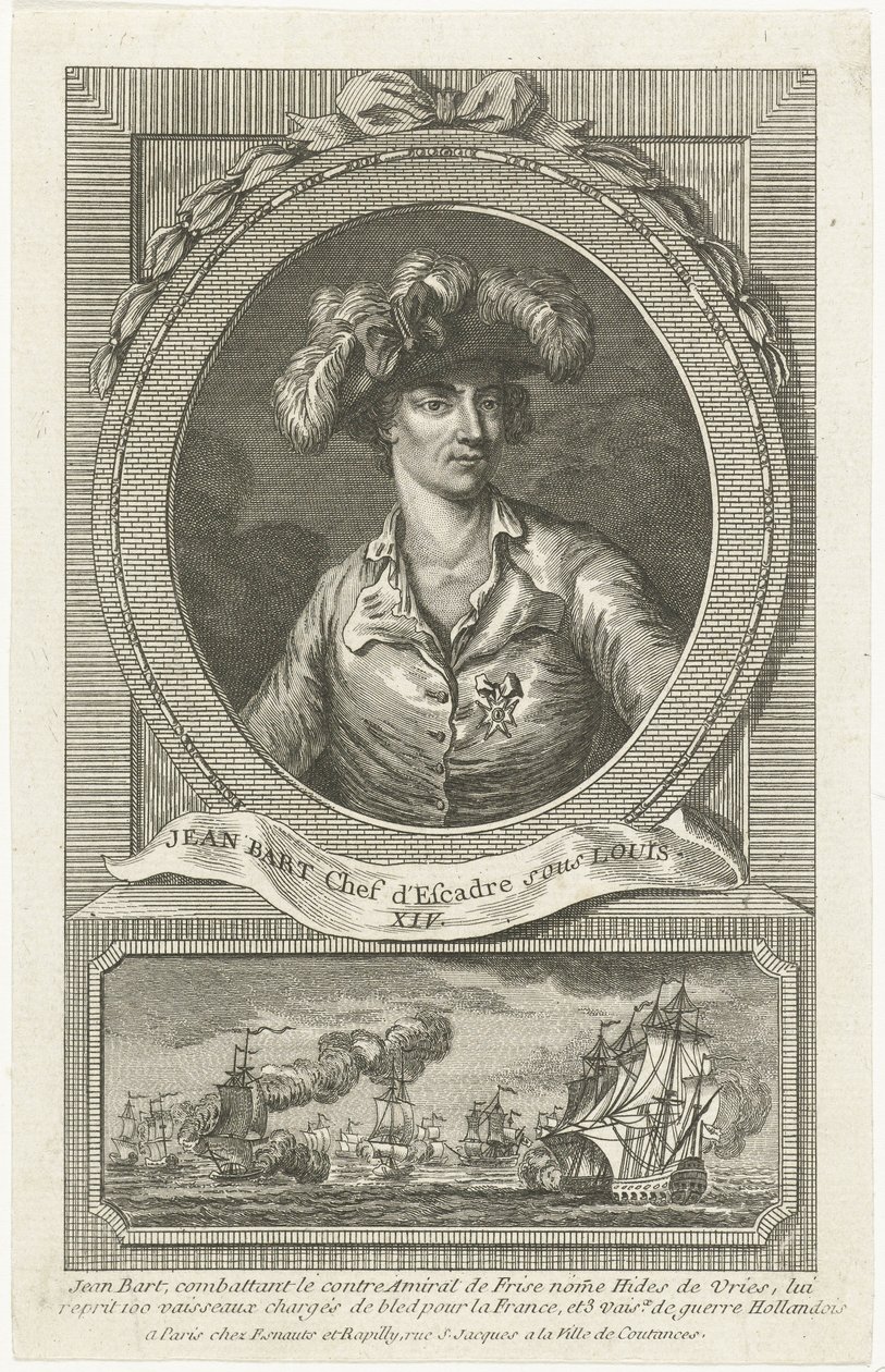 Portret van Jean Bart 1650-1702, 1694 door Unbekannt