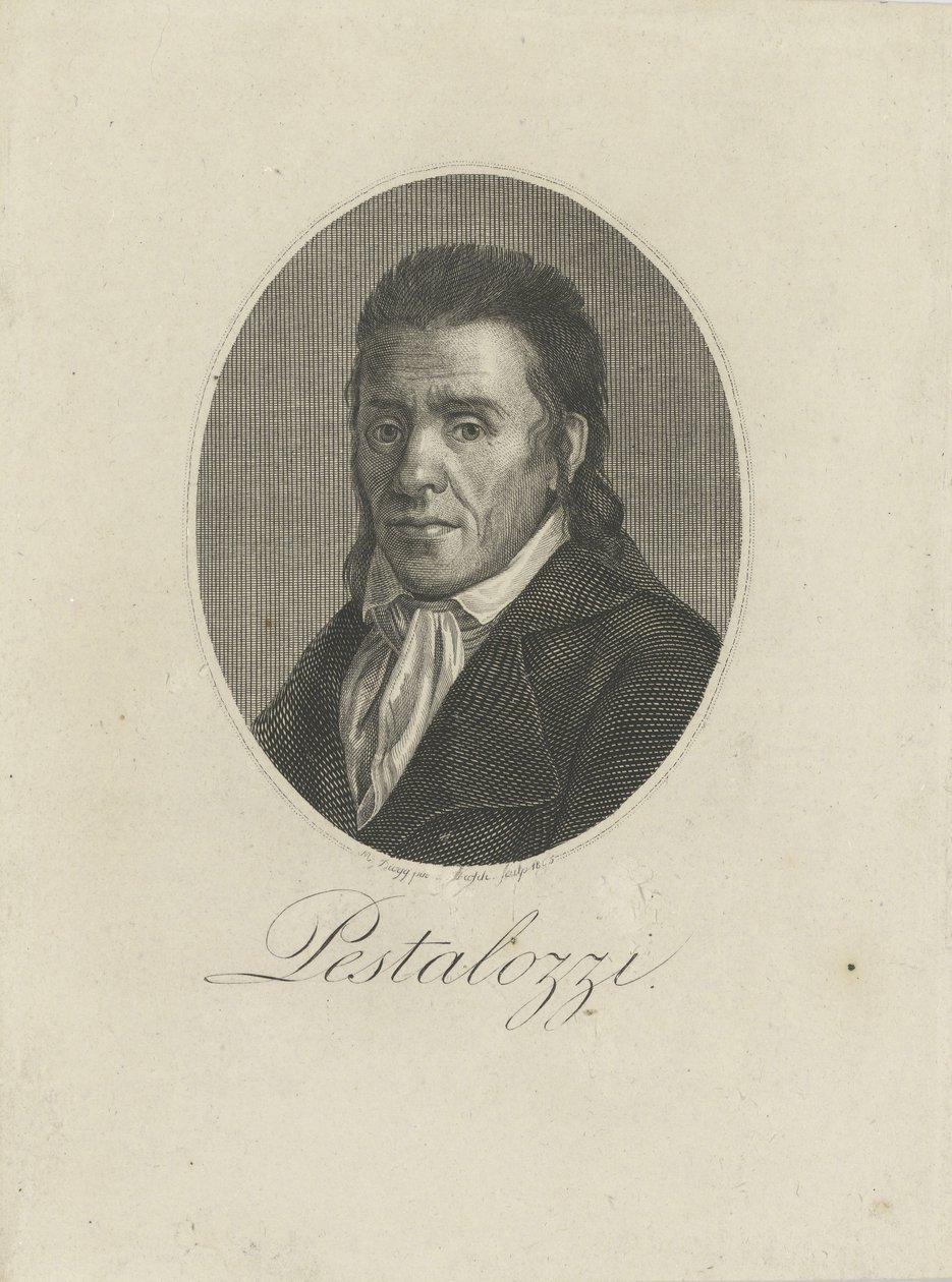 Portret van Johann Heinrich Pestalozzi door Unbekannt
