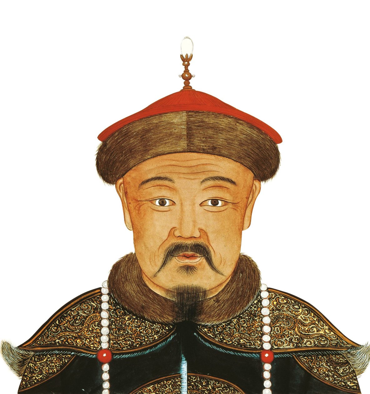 Portret van Kublai Khan 1215-1294, 13e eeuw door Unbekannt