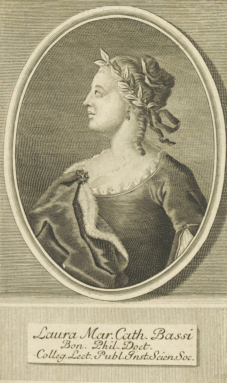 Portret van Laura Bassi 1711-1778, 1738 door Unbekannt