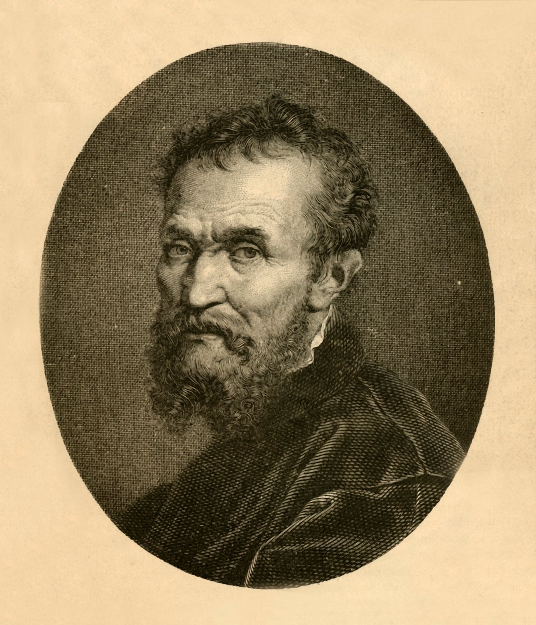 Portret van Michelangelo Buonarroti, 1881 door Unbekannt