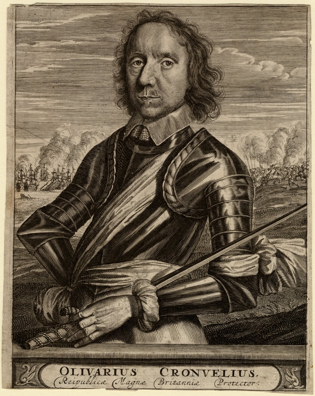 Portret van Oliver Cromwell, 1653 door Unbekannt