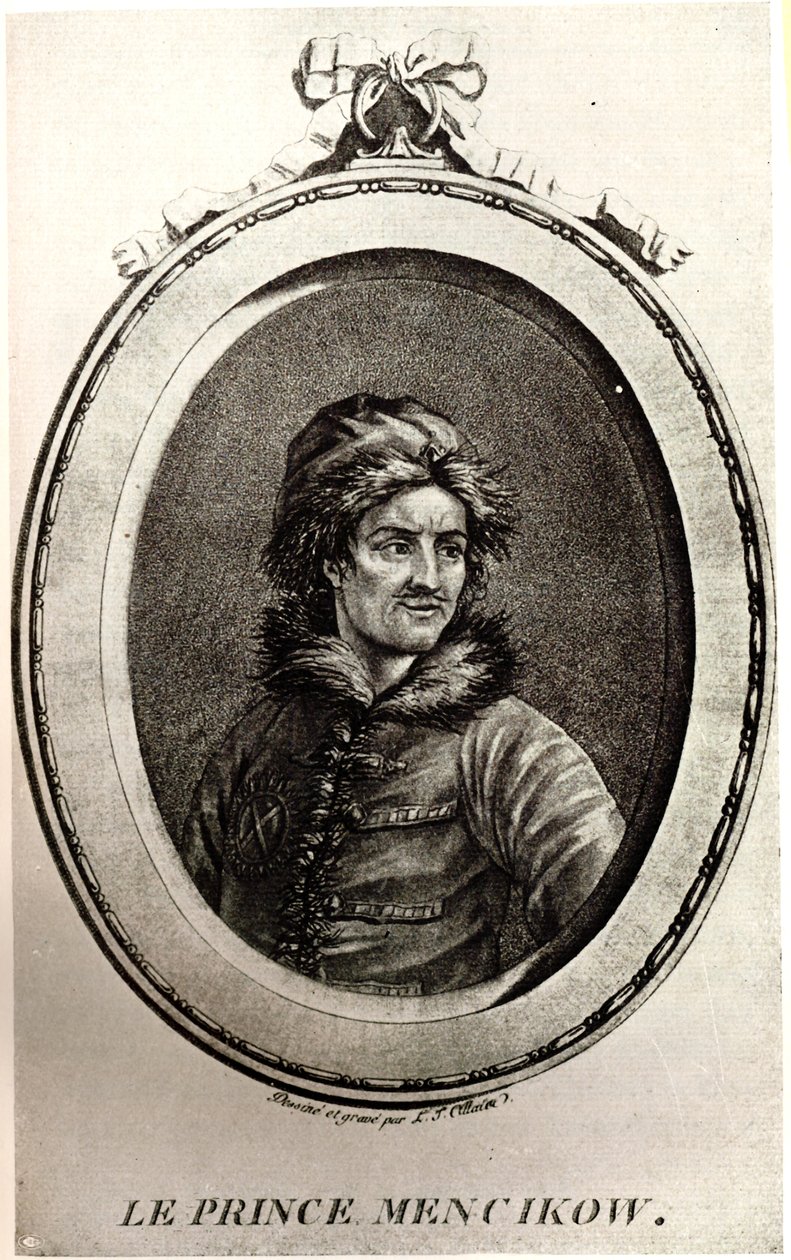 Portret van Prins Alexander Danilovich Menshikov 1673-1729 door Unbekannt