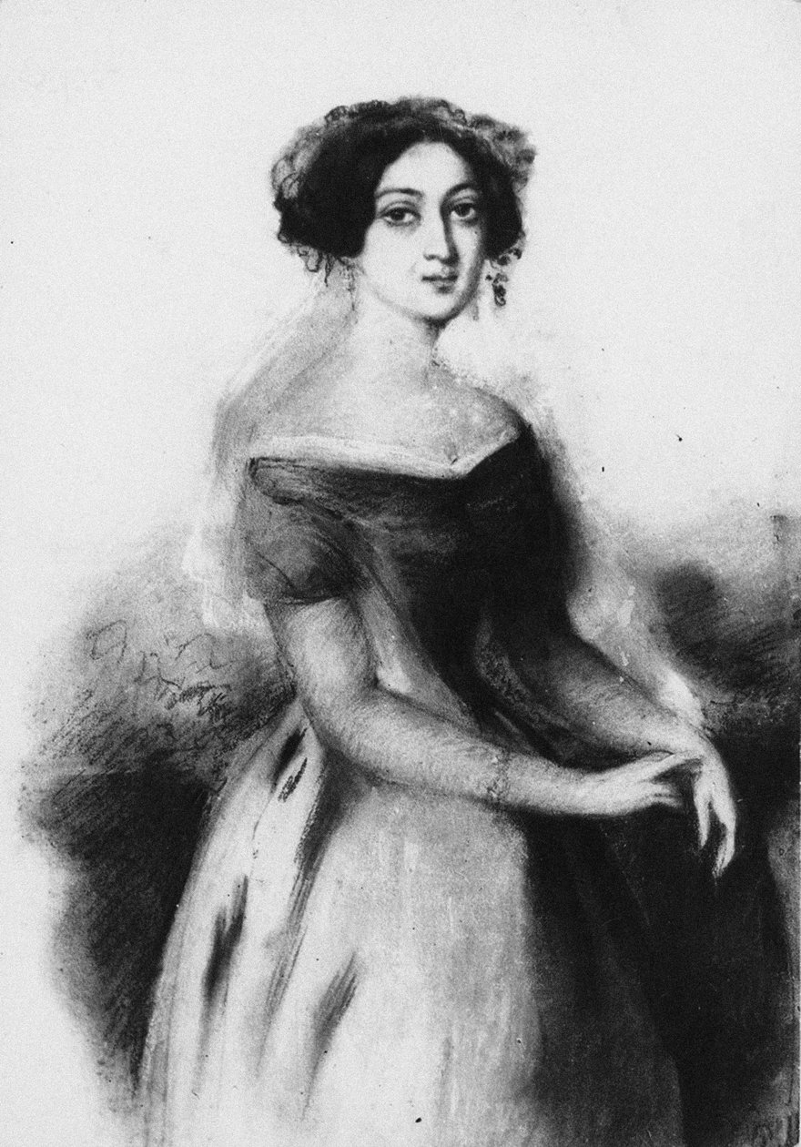 Portret van prinses Nino Chavchavadze door Unbekannt