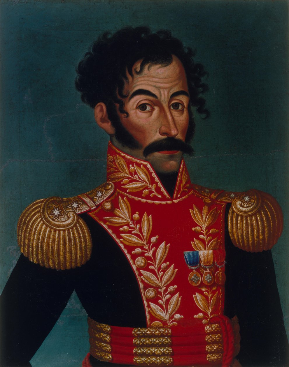Portret van Simón Bolívar, 1823 door Unbekannt