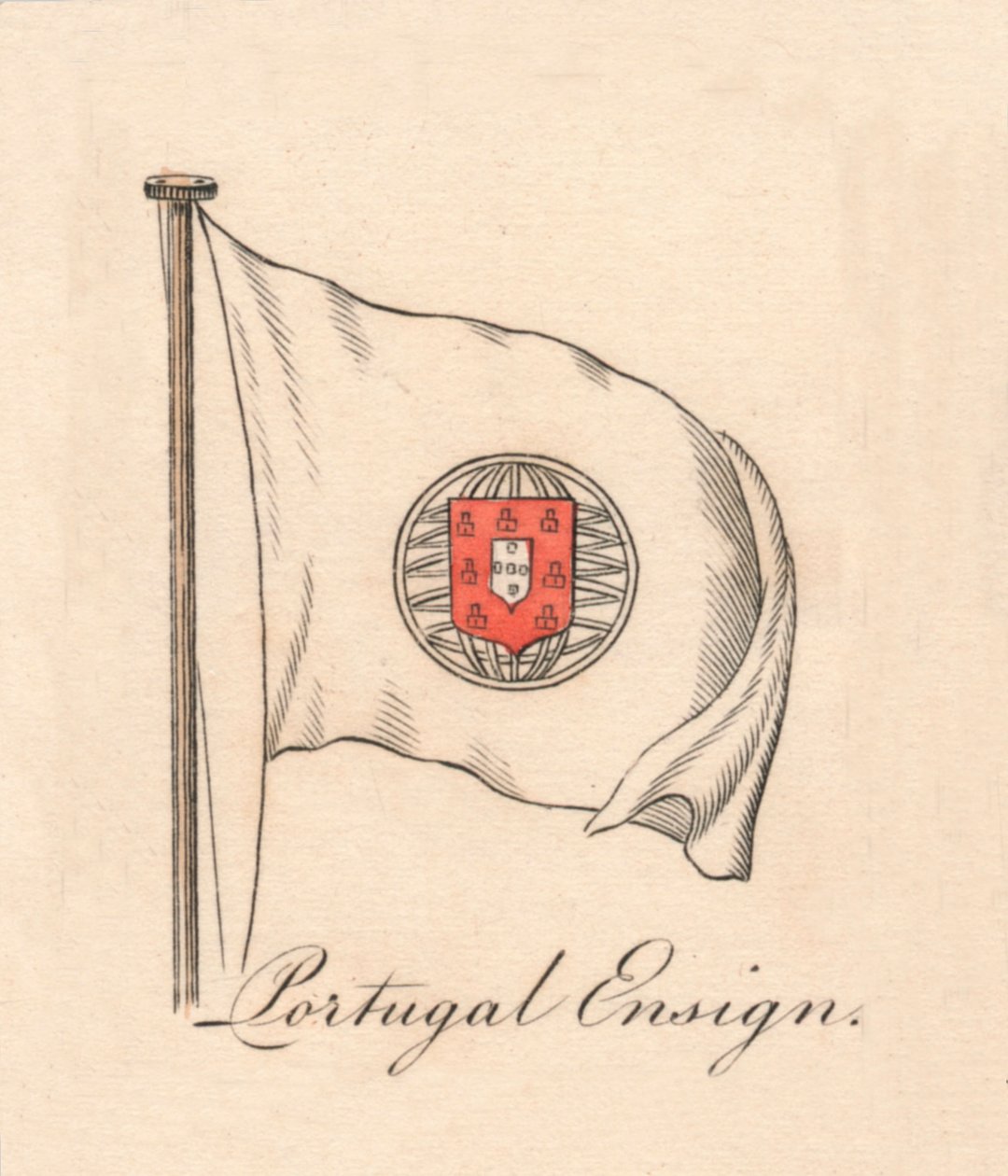 Portugal Vaandel, 1838 door Unbekannt