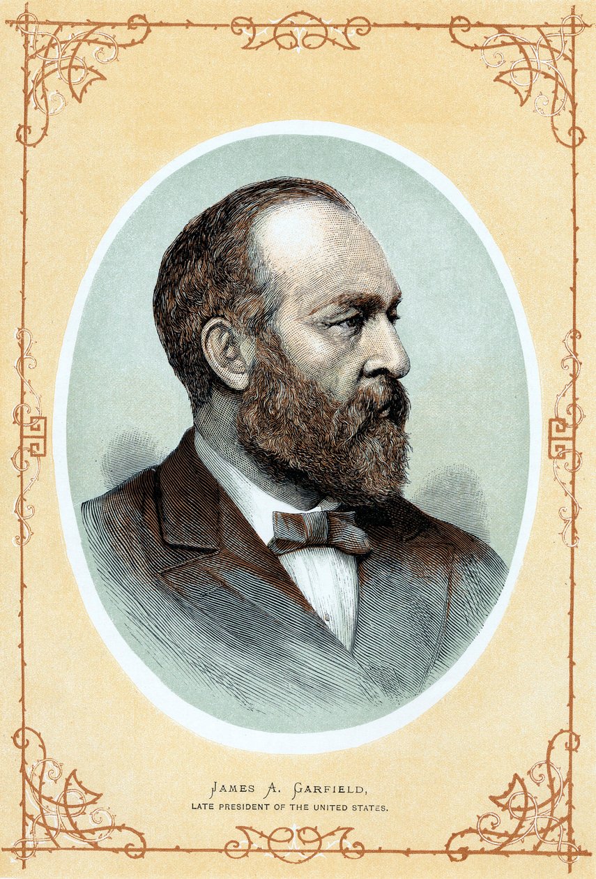 Postuum portret van James Abram Garfield, ca. 1885 door Unbekannt