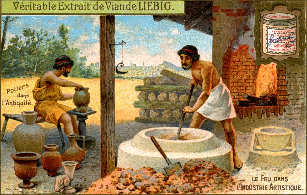 Pottenbakkers in de oudheid, ca. 1900 door Unbekannt