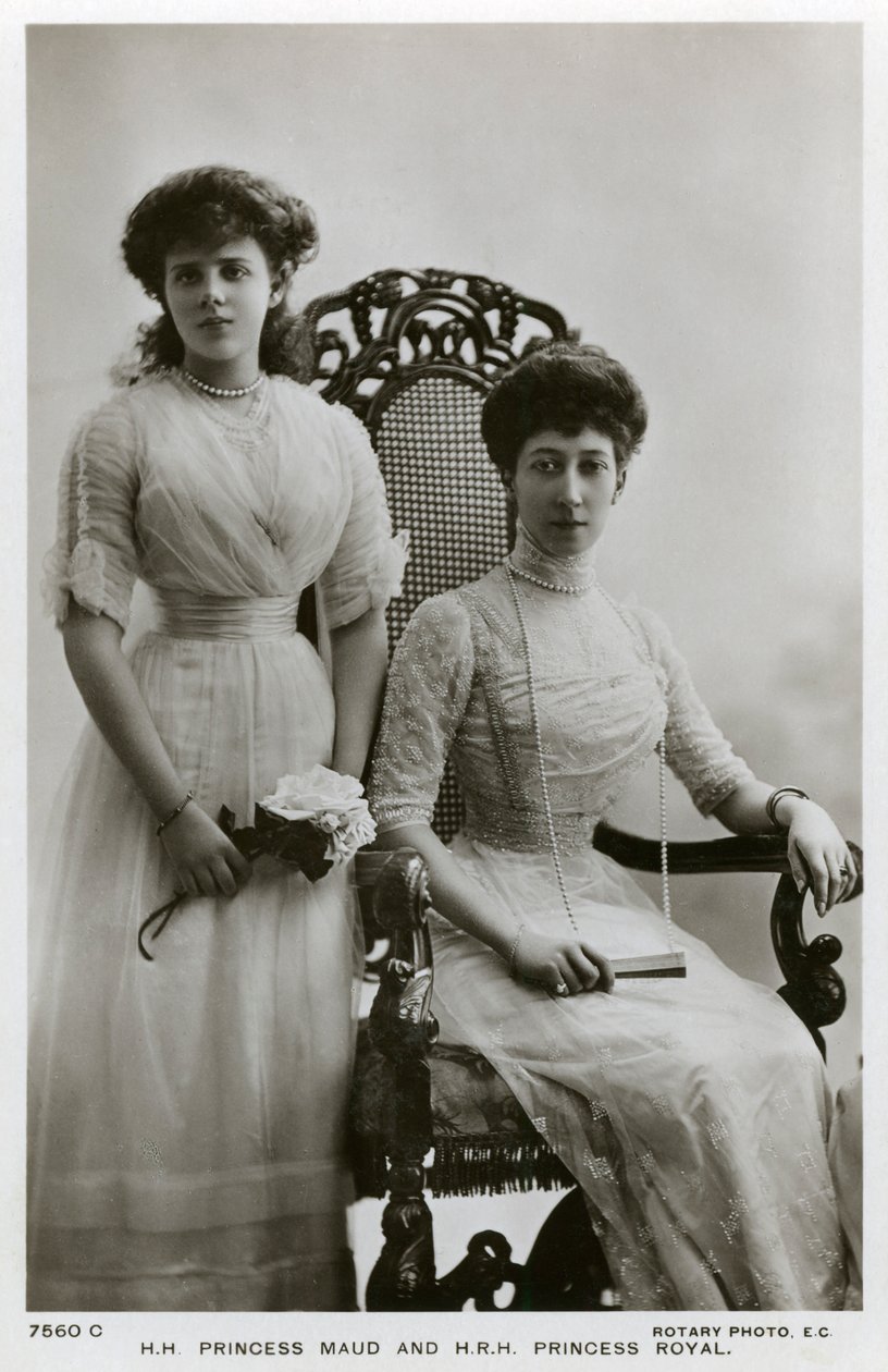 Prinses Maud en de Prinses Royal, ca. 1907-ca. 1910 door Unbekannt