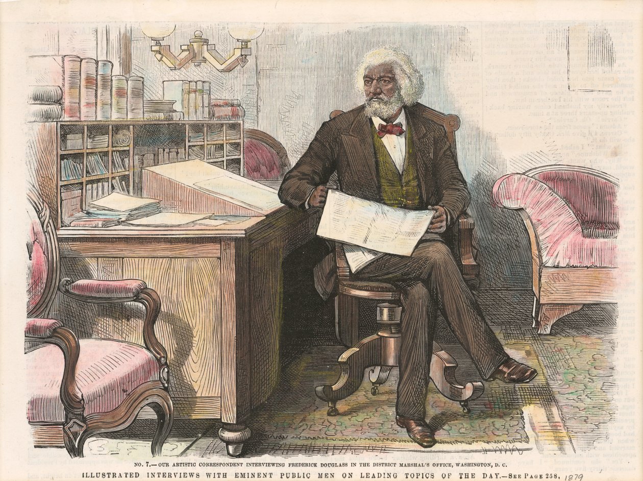 Afdruk van Frederick Douglass, ca. 1879 door Unbekannt