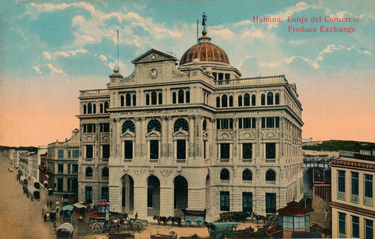 Produce Exchange, Havana, Cuba, ca. 1916 door Unbekannt