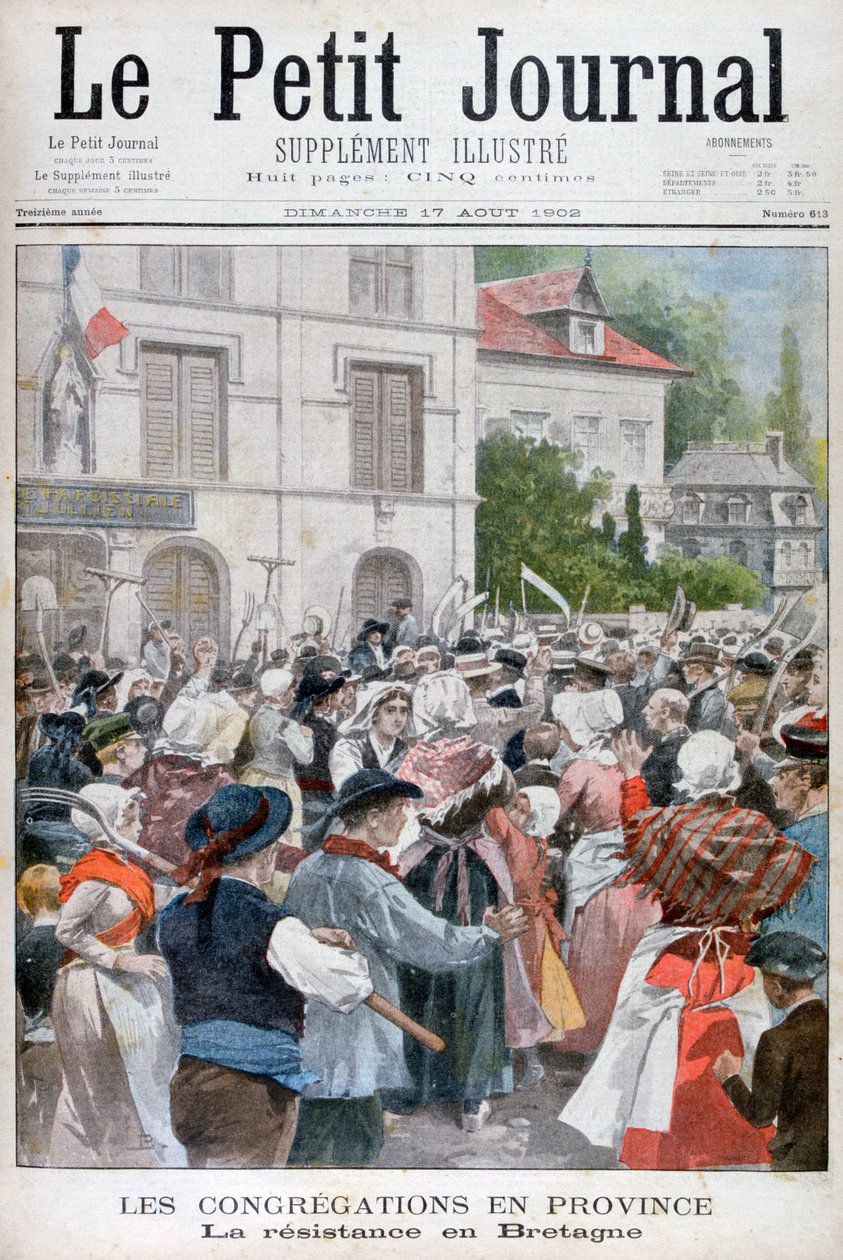 Protest in Bretagne, 1902 door Unbekannt