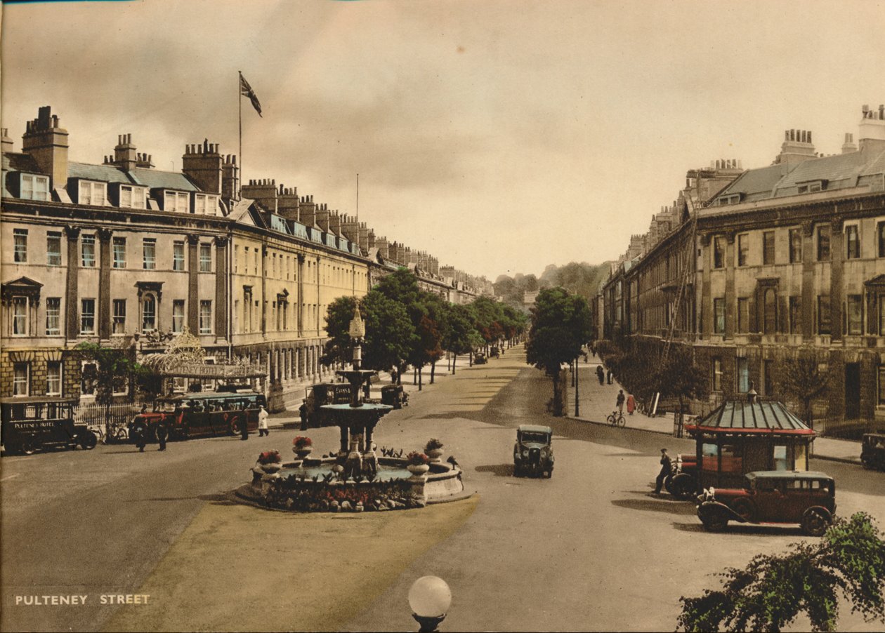 Pulteney Street, Bath, Somerset, ca. 1925 door Unbekannt