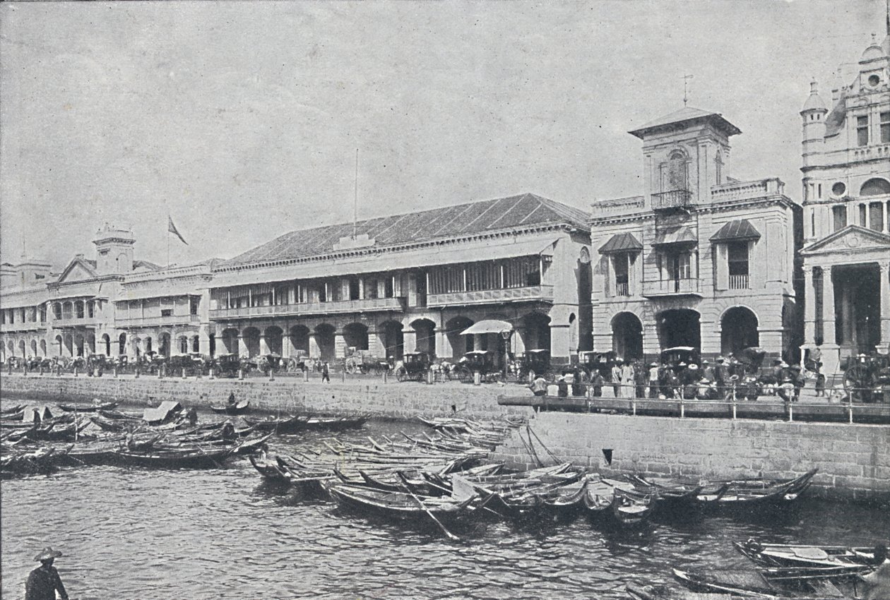 Kade in Singapore, 1924 door Unbekannt