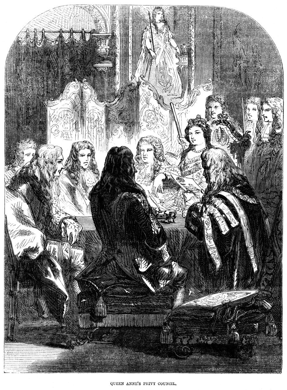 Privéraad van koningin Anne 1665-1714 door Unbekannt