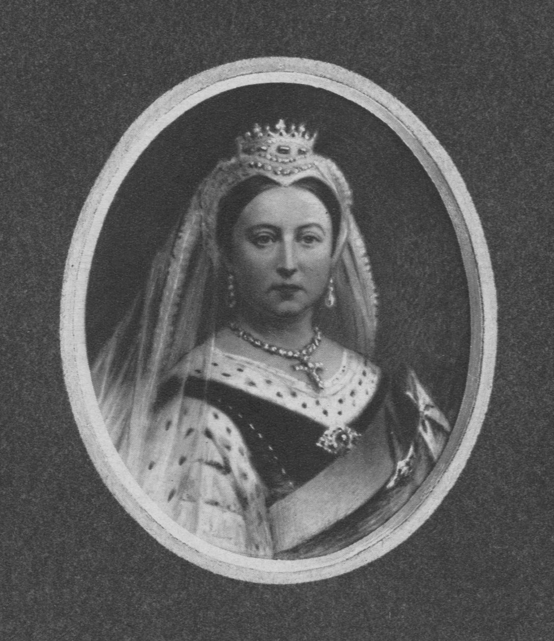 Koningin Victoria in staatsgewaden door Unbekannt