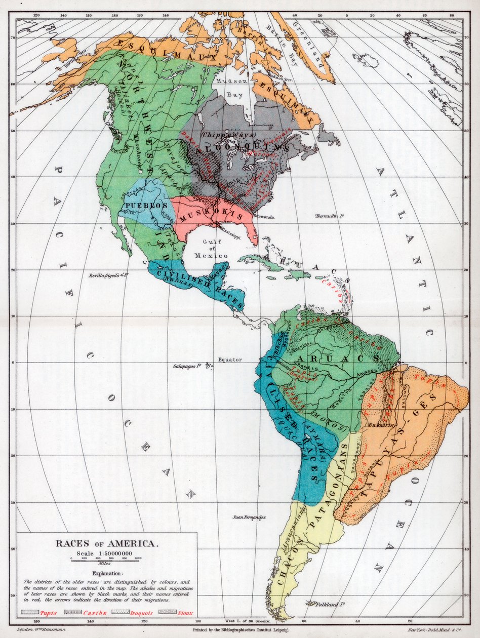 Rassen van Amerika, 1901 door Unbekannt
